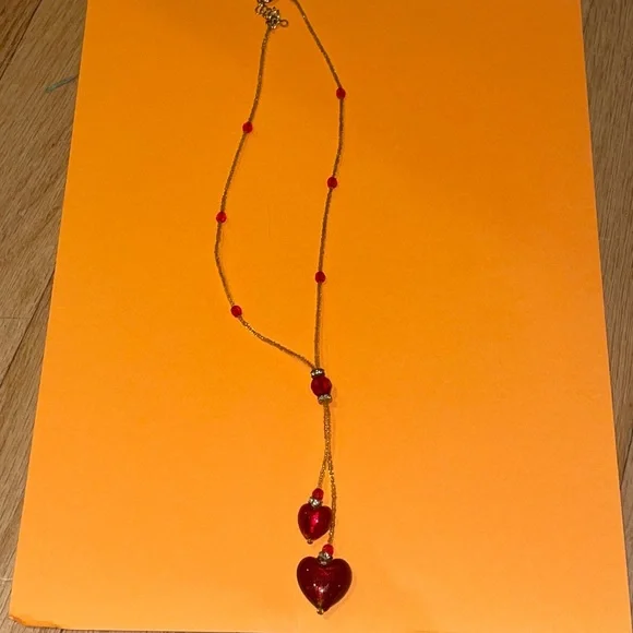 Glass heart necklace - Picture 1 of 5